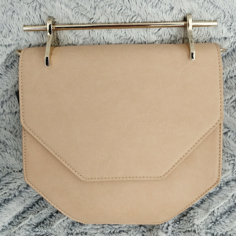 Cream Hexagon Crossbody